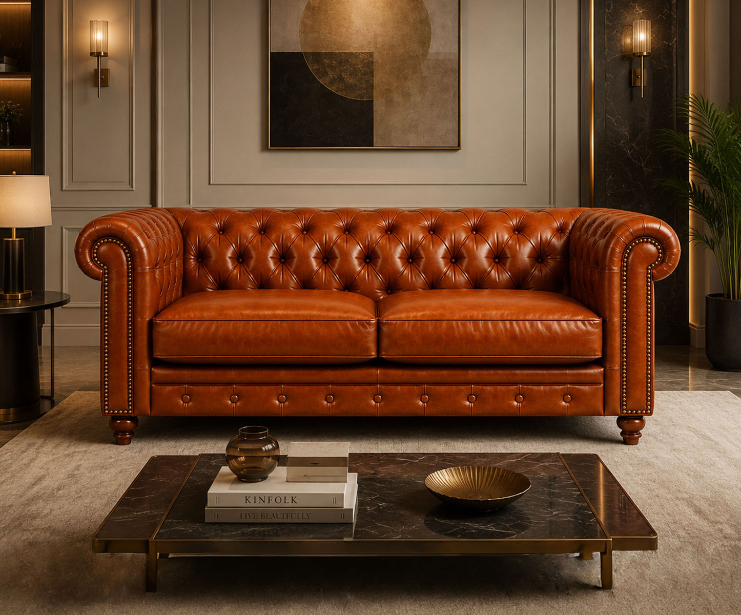 Rough Chesterfield Sofa